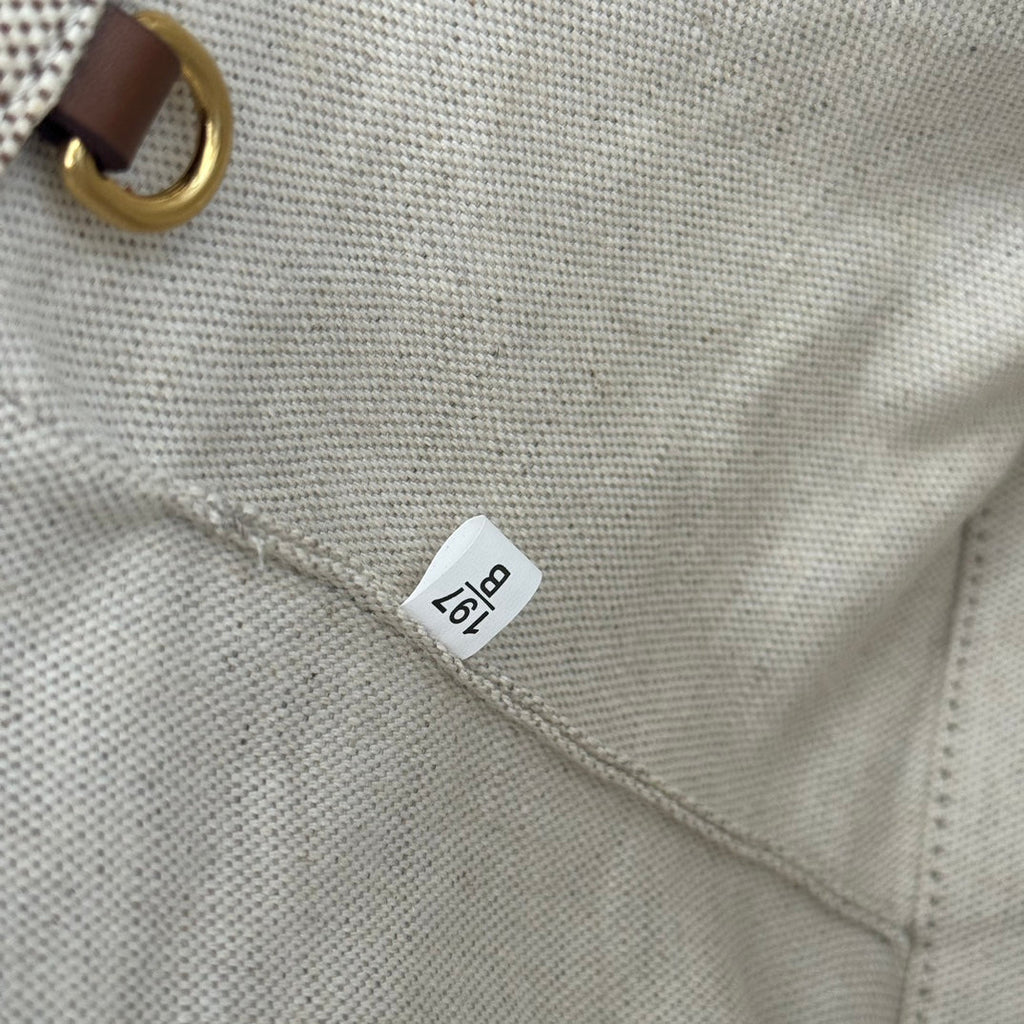 MiuMiu bucket bag 22.5cm white brown denim