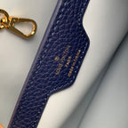 CAPUCINES BB 27 DARK BLUE TAURILLON MOP GOLD HARDWARE