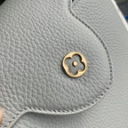 capucines mm 31.5 rock grey taurillon leather gold hardware