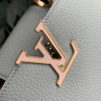 capucines mm 31.5 rock grey taurillon leather gold hardware
