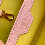 capucines mm 31.5 pink taurillon leather mop gold hardware