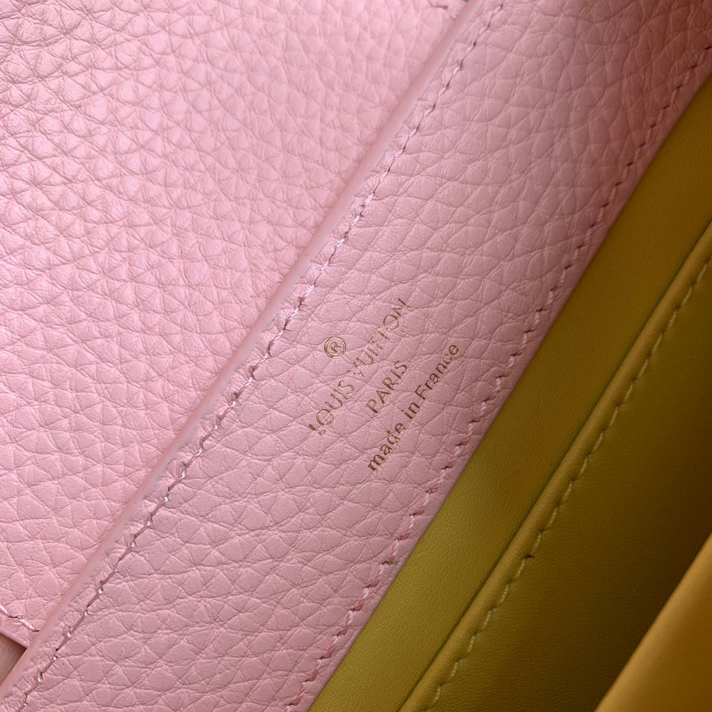 CAPUCINES MINI 21 PINK TAURILLON MOP GOLD HARDWARE