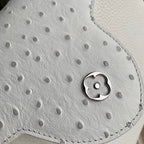 CAPUCINES MINI 21 WHITE TAURILLON SILVER HARDWARE