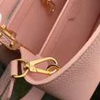 capucines bb 27 rose pink taurillon leather gold hardware