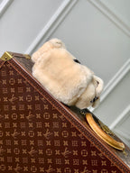 Lv Nano Teddy 25 Brown Monogram Wool