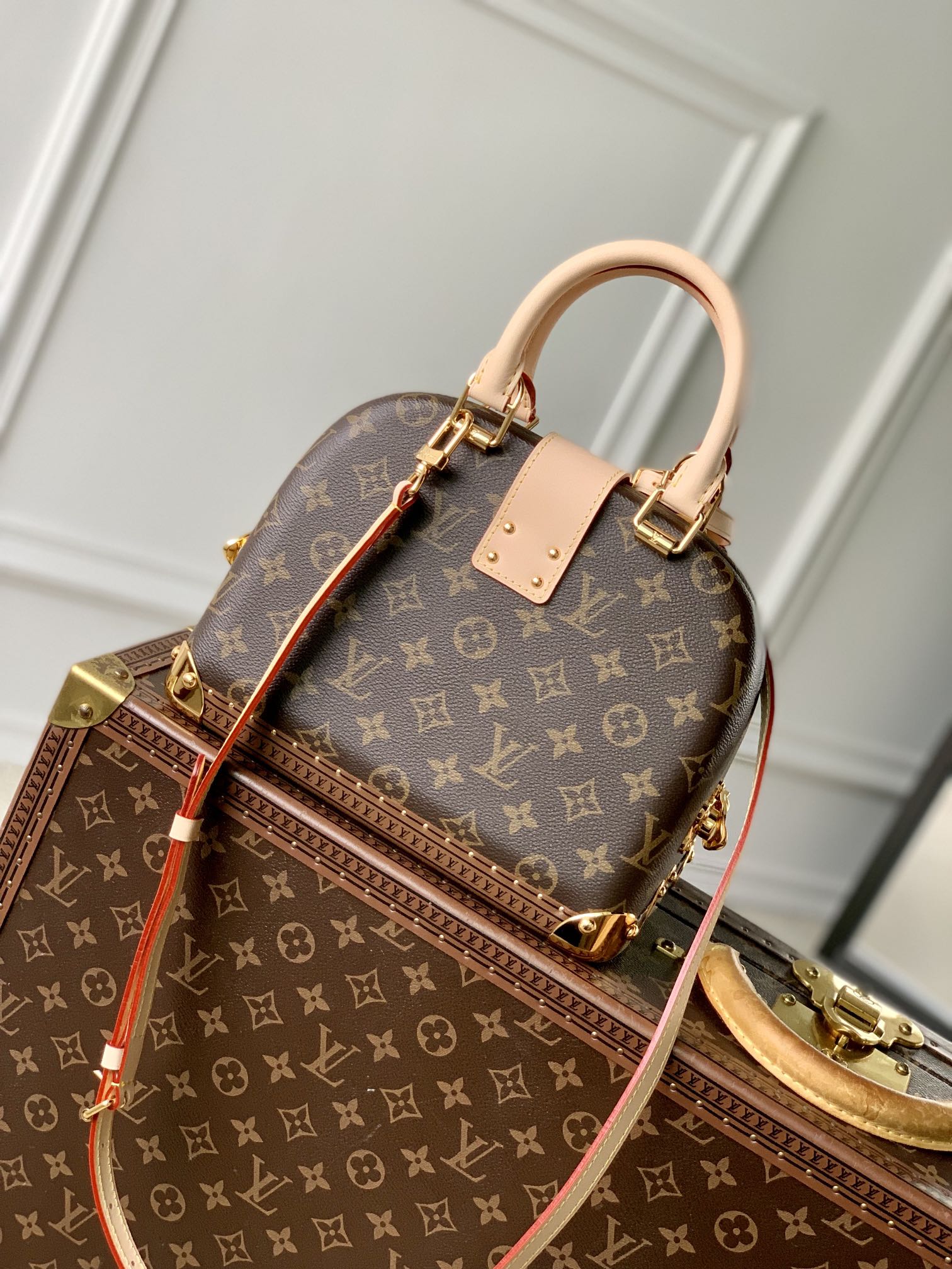 Lv Alma Trunk 26 Brown Monogram