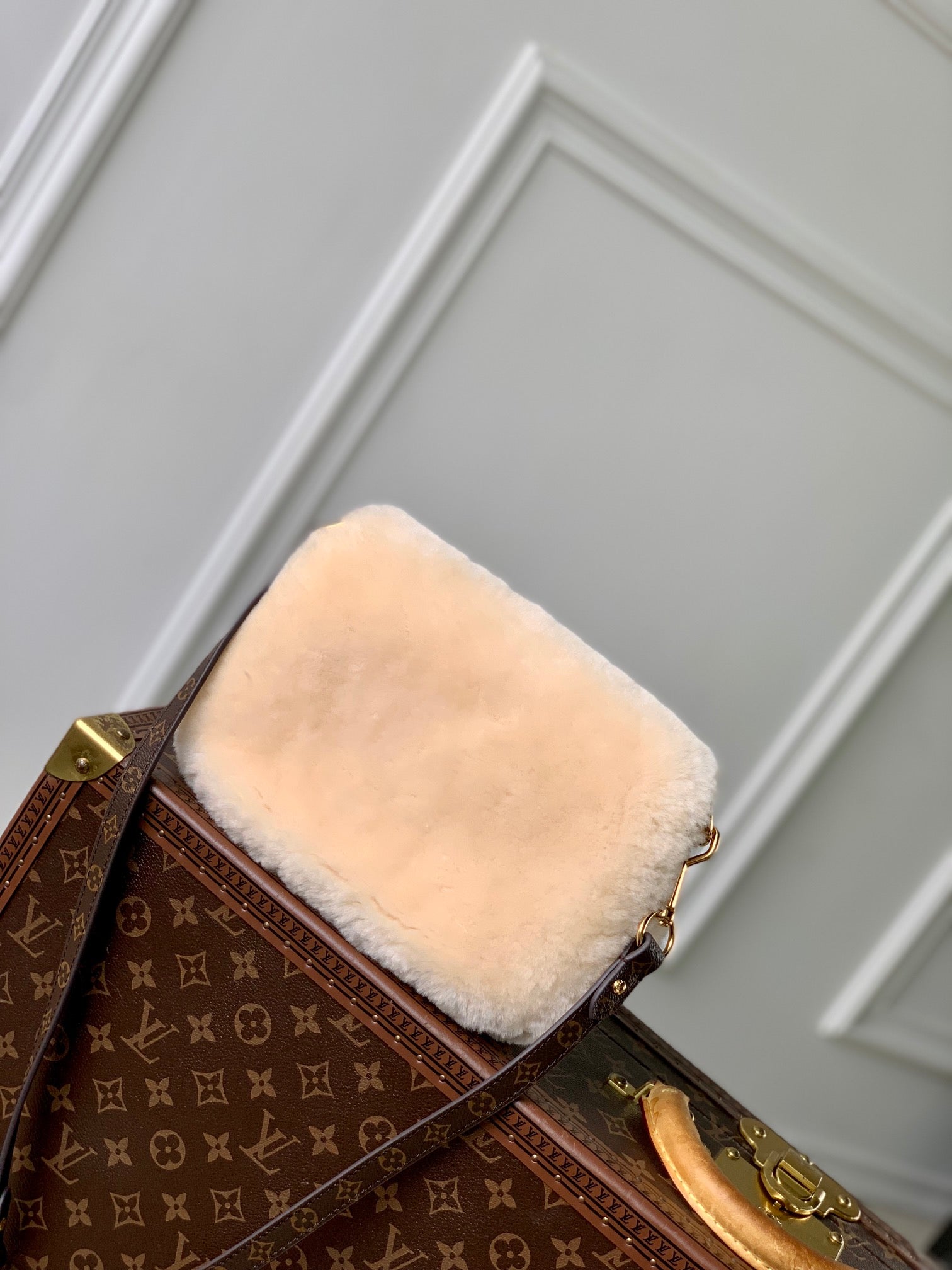 Lv Sunset 27 Brown Monogram Wool