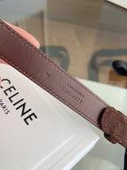 CL Gold 25mm Triomphe Brown Suede 616259