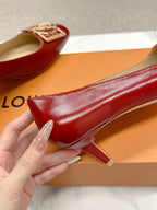 LV Madeleine High Heels Fuchsia Red Leather 528580