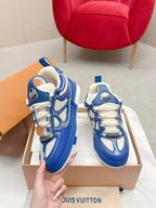 LV Trainer Sneaker Navy White Cowhide and Mesh 528554