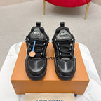 LV Trainer Sneaker Black White Cowhide and Mesh 528557