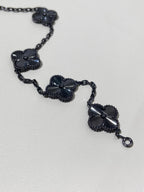 VCA Clover    Black 5 Motifs Black Bracelet