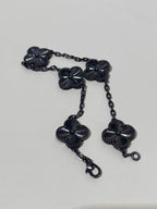 VCA Clover    Black 5 Motifs Black Bracelet