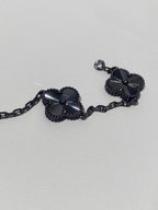 VCA Clover    Black 5 Motifs Black Bracelet