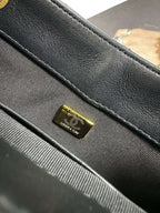 24c cc hobo bag 20cm black lambskin gold hardware