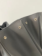 RODEO LARGE BAG 40 IN GREY SMOOTH CALFSKIN SILVER HARDWARE