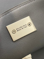 RODEO MEDIUM BAG 35 IN GREY SMOOTH CALFSKIN SILVER HARDWARE