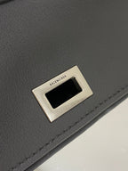 RODEO MINI BAG 22 IN GREY SMOOTH CALFSKIN SILVER HARDWARE
