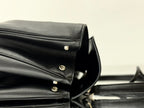 RODEO MEDIUM BAG 35 IN BLACK SMOOTH CALFSKIN SILVER HARDWARE