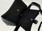 DOWNTOWN M CROSSBODY BAG 32 IN BLACK SOFT LAMBSKIN
