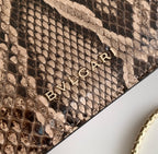 HANDBAG 25 IN GREY SHINY PYTHON LEATHER