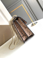 HANDBAG 25 IN GREY SHINY PYTHON LEATHER