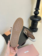 Miu 25C Loafers Brown Leather 235814
