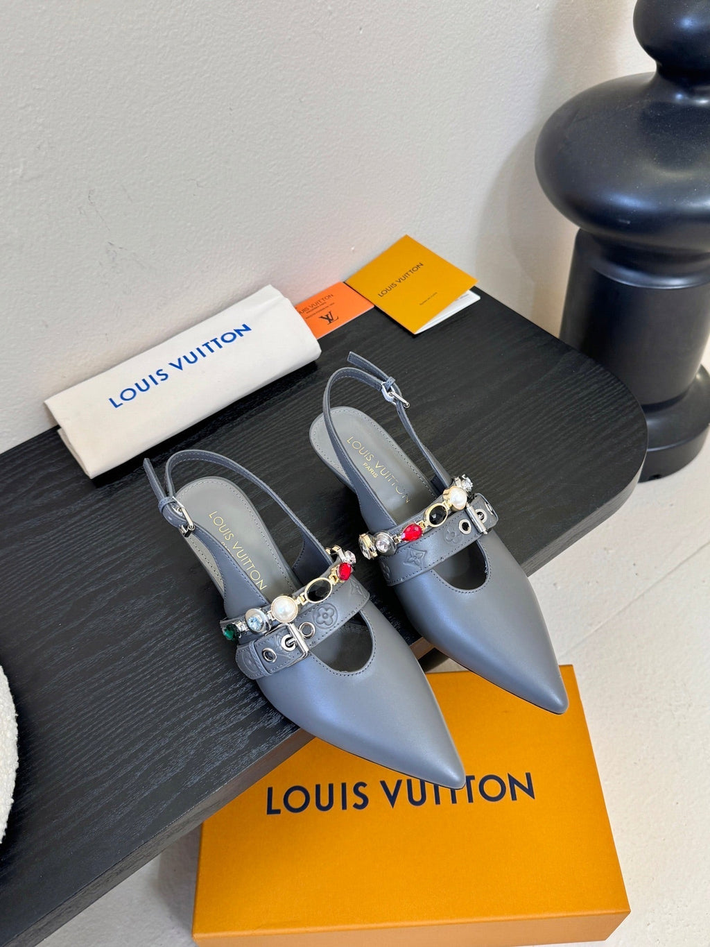 LV Vibe Slingback 6cm Slate Grey Cowhide 580332
