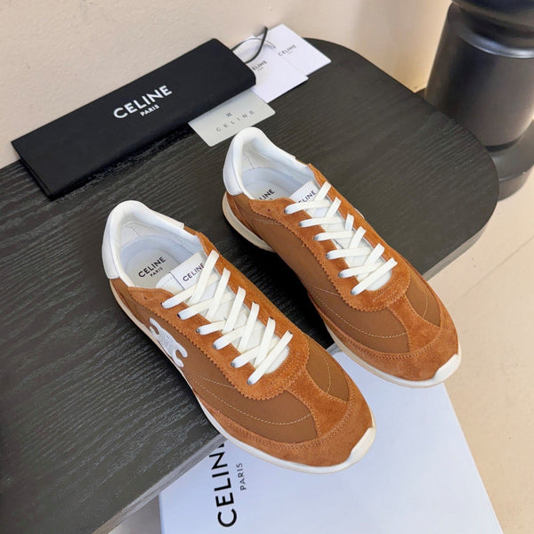 Celine Racer Low Top Sneaker Brown Suede Calfskin 606409