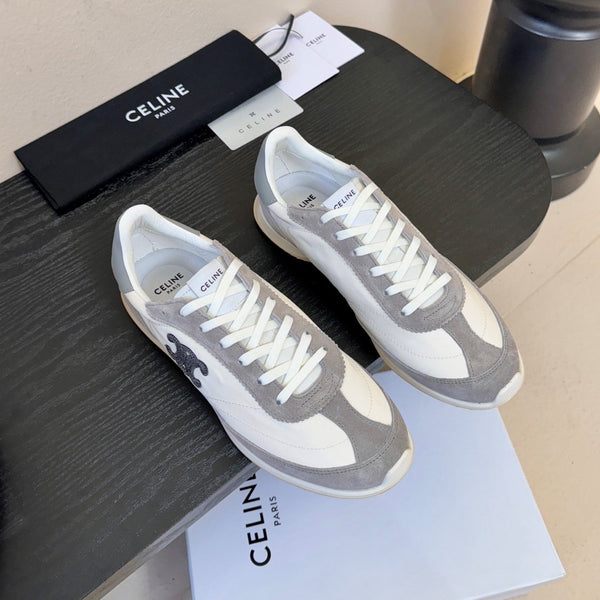 Celine Racer Low Top Sneaker Grey Suede Calfskin 606410