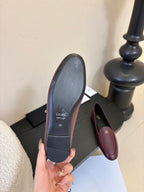 Celine Aura Loafer Burgundy Goatskin 606416