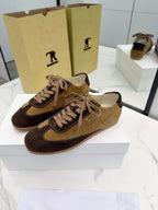 The Row 2025 Sneaker Dark Brown mix Tan Suede Sheepskin 576014