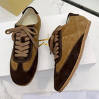 The Row 2025 Sneaker Dark Brown mix Tan Suede Sheepskin 576014