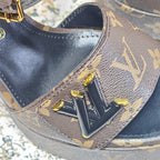 LV Shake Platform Sandal 110mm Brown Monogram Canvas 456142