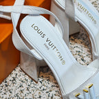 LV Shake Platform Sandal 110mm White Patent calf leather 456143