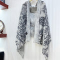 CC Scarf 180 CM In Grey Mix Black Cashmere  247635