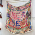Gavroche Super Silk Quest Détail Scarf 140 CM In Colorful Cashmere 300440