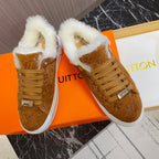 LV Time Out Sneaker 40mm Brown Yellow Monogram Suede