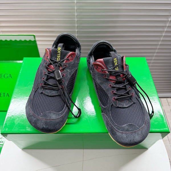 BV Orbit Flash Sneaker Black Suede & Nylon Lace-Up 609403