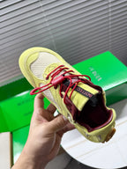 BV Orbit Flash Sneaker Lemon Suede & Nylon Lace-Up 609405