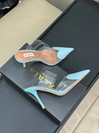 alaia mule 90 optic cloud blue heart lambskin