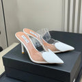 alaia mule 90 optic white heart lambskin