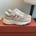 LP x NB 990v6 Sneaker 45mm dark grey dark pink calfskin and mesh fabric