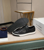 PRA RE-NYLON SNEAKERS IN BLACK MIX WHITE LEATHER AND FABRIC