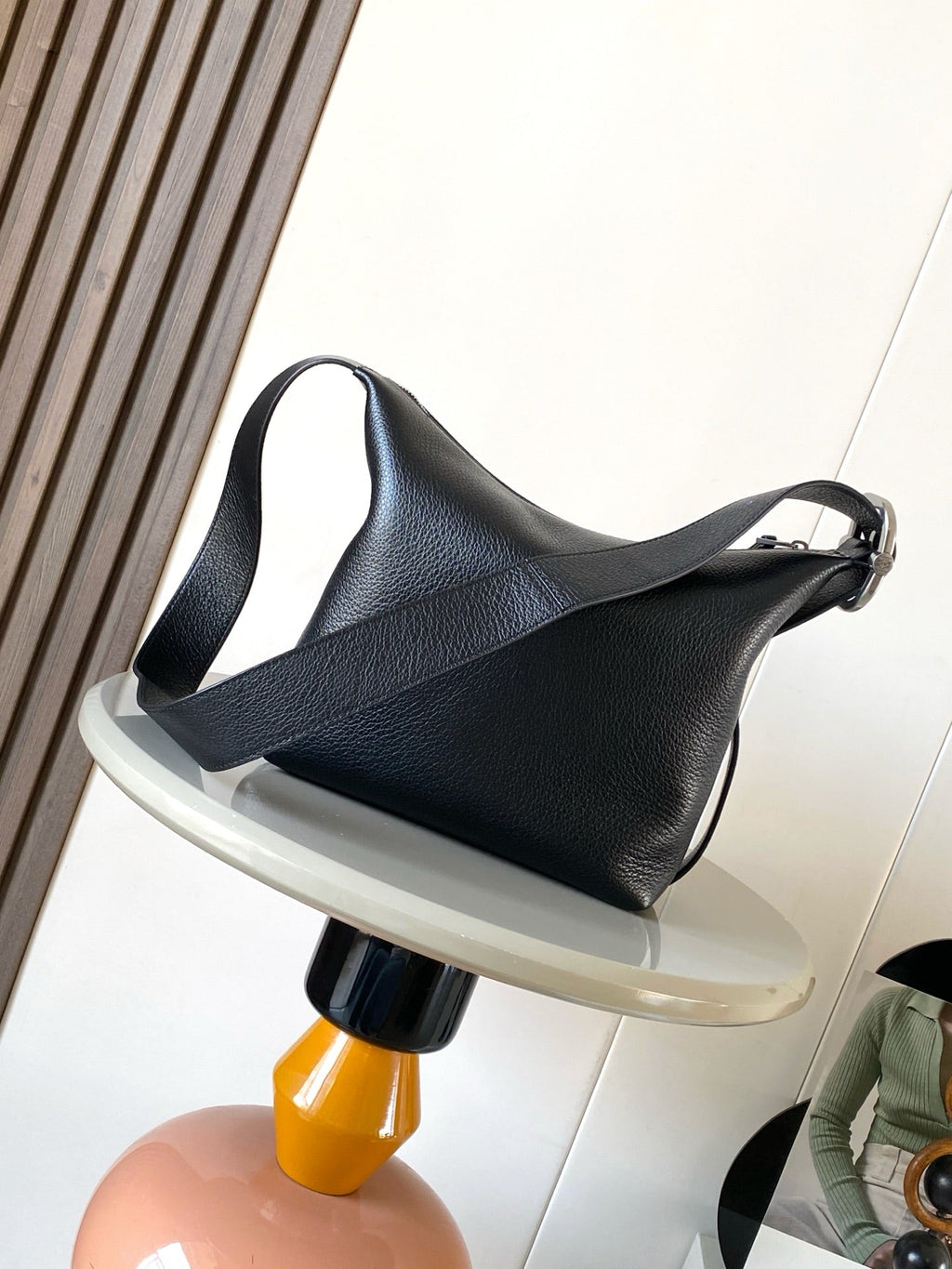 Loewe Small Cubi Crossbody Bag Black Smooth Calfskin
