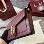 GG Dionysus Chain bag 20cm Anchora red Grained Leather 339612