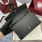 GG Dionysus Chain bag 20cm Black Grained Leather 339611