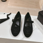 mary jane flat black corduroy