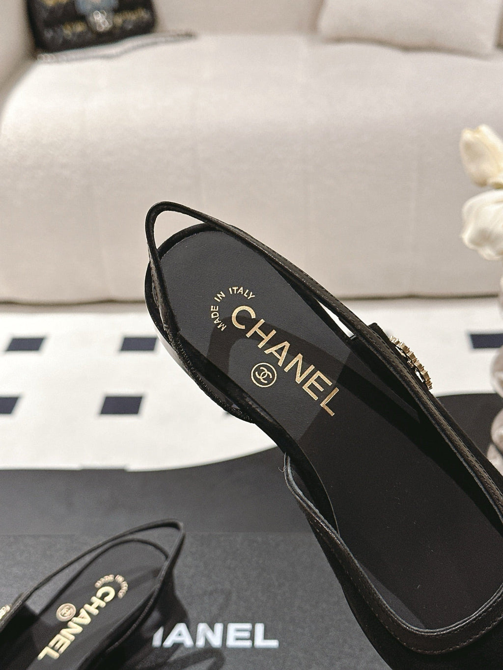 CC Slingback Black Suede 237503