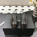 CC Slingback Black Leather 237500